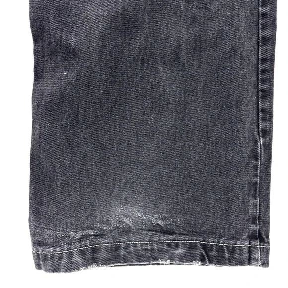 Vintage 90s JNCO Flame Jeans Black 28" Waist Baggy Wide Leg Crush City - Picture 8 of 15